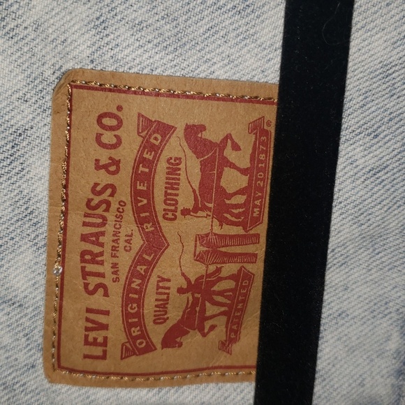 Levi's Ex Boyfriend Floral Embroidered Trucker Jacket Size XL EUC - Picture 12 of 12